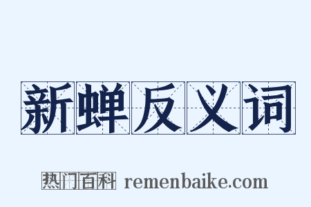 新蝉反义词是什么意思的图片